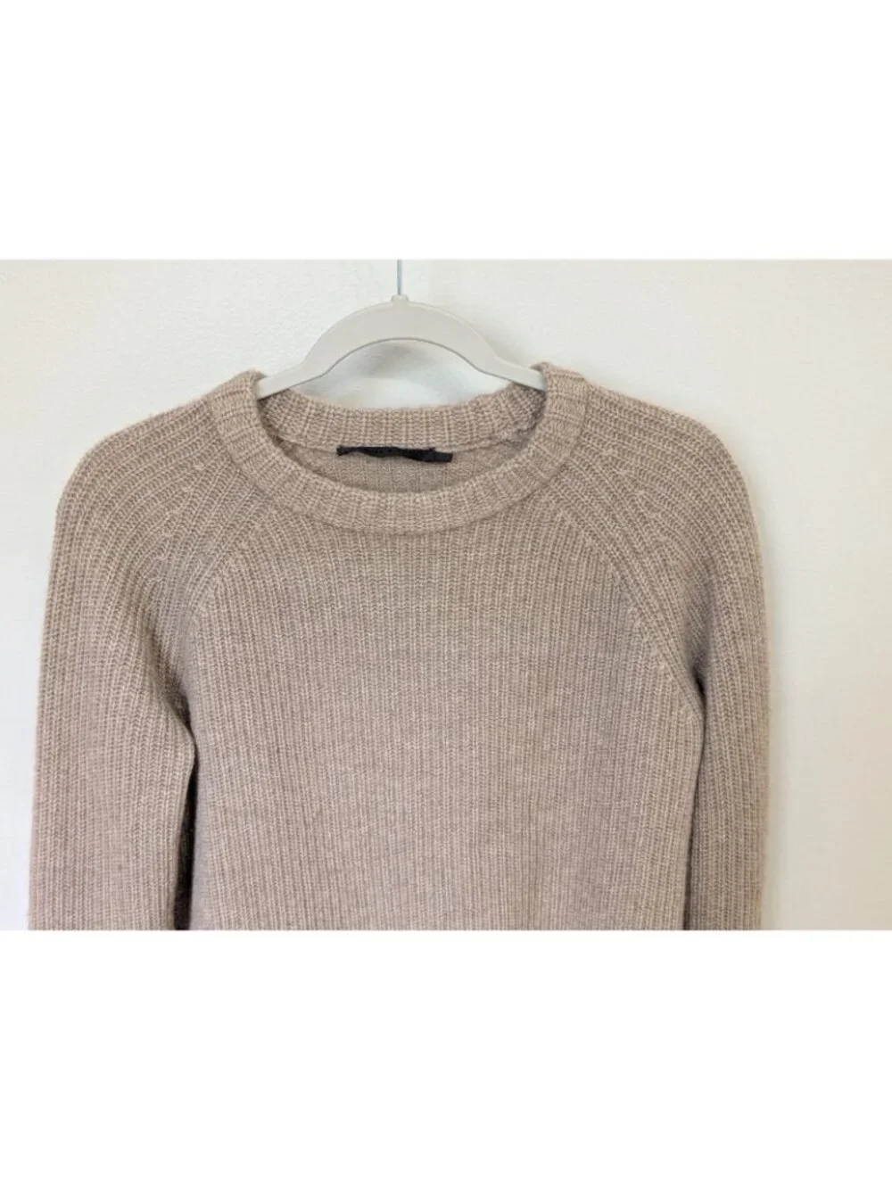 JENNI KAYNE Cashmere Fisherman Sweater Undyed Stone Size Small Quite Luxury - Picture 2 of 8